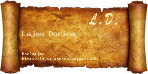 Lajos Dorina névjegykártya